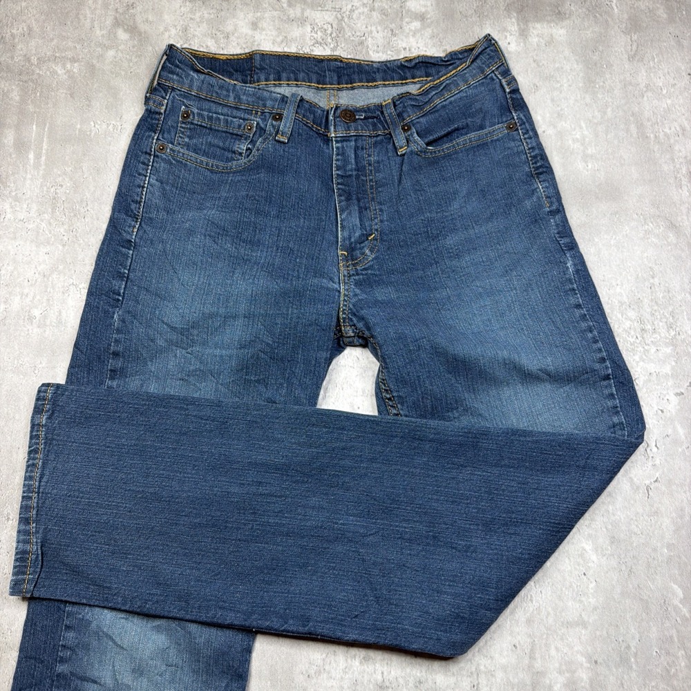 Levi's 514 Men's Slim Straight Leg Blue Denim Jeans Work Cotton Size 30x30 USA